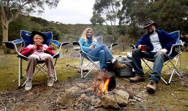 Cooking around the campfire is a special Kangaroo Island winter experience