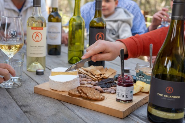 The Islander Estate Cheese Platter and wine for mental health