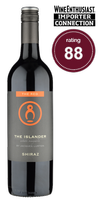Wine Enthusiast rating of Islander Estate The Red Shiraz 88 points